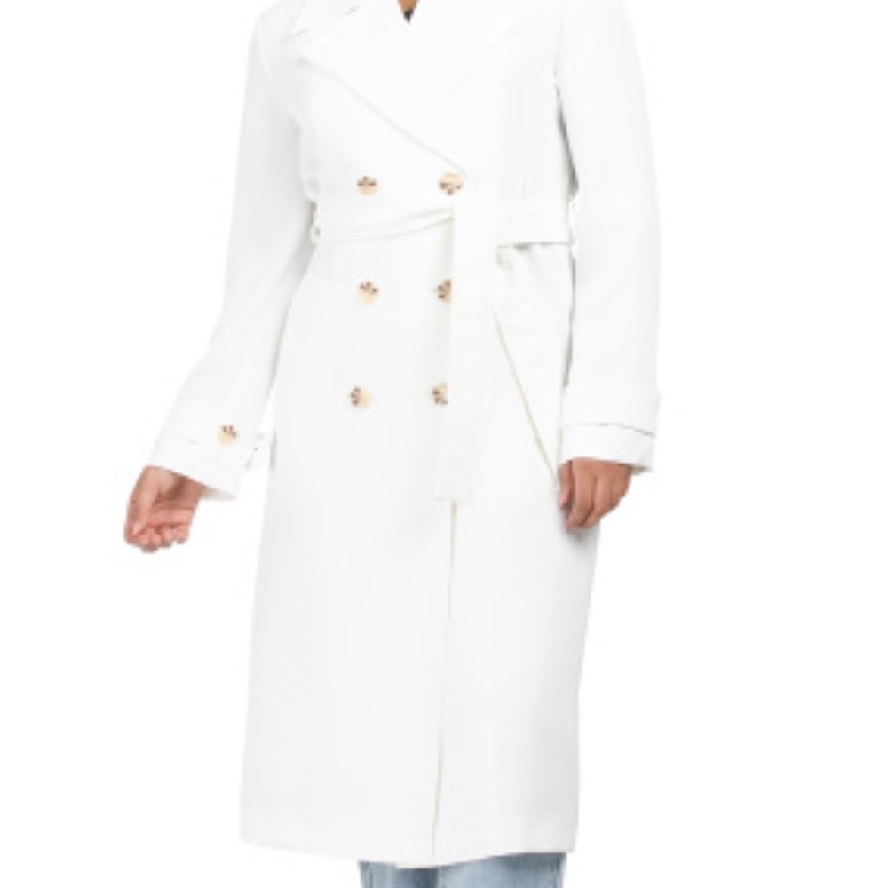 Bagatelle White/Cream Trench Coat NWT